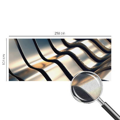 Fototapete in 3D-Optik Metallwellen
