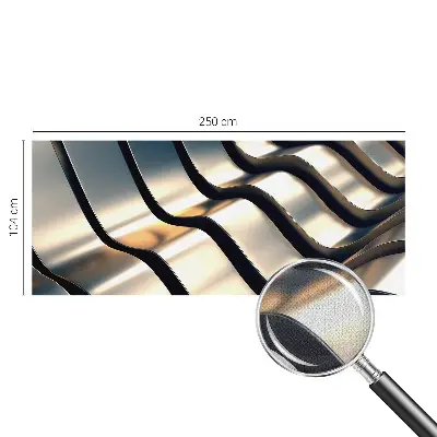Fototapete in 3D-Optik mit Metallwellen-Motiv