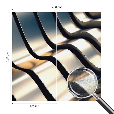 Fototapete in 3D-Optik mit Metallwellen-Motiv