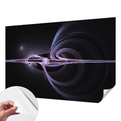 23D-Fototapete fürs Schlafzimmer mit einer kosmischen abstraktion als motiv