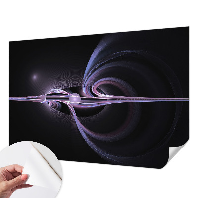 23D-Fototapete fürs Schlafzimmer mit einer kosmischen abstraktion als motiv