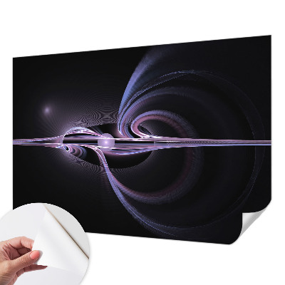 23D-Fototapete fürs Schlafzimmer mit einer kosmischen abstraktion als motiv