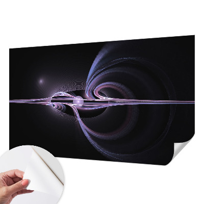 23D-Fototapete fürs Schlafzimmer mit einer kosmischen abstraktion als motiv