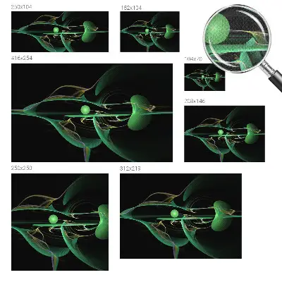 23D-Fototapete fürs Wohnzimmer mit grünem Wellenmotiv