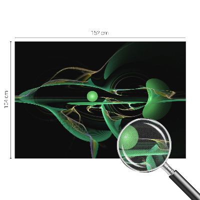 23D-Fototapete fürs Wohnzimmer Grüne Wellen