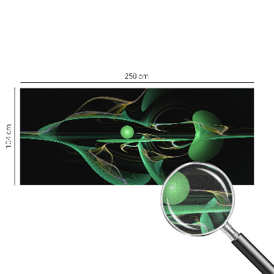 23D-Fototapete fürs Wohnzimmer Grüne Wellen