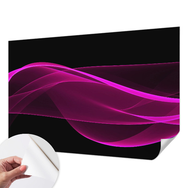 Moderne Fototapete nach Maß Rosa Bänder