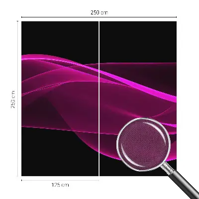 Moderne Fototapete nach Maß mit rosa Bändern