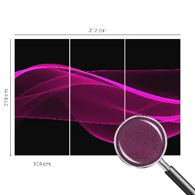 Moderne Fototapete nach Maß mit rosa Bändern