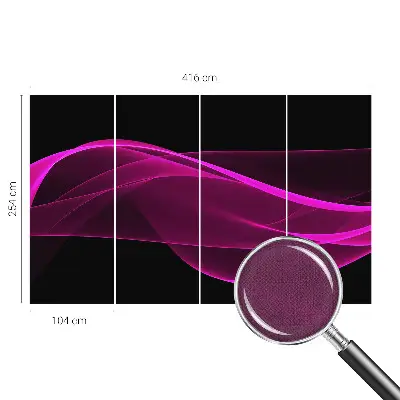 Moderne Fototapete nach Maß mit rosa Bändern