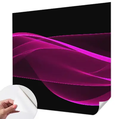 Moderne Fototapete nach Maß mit rosa Bändern