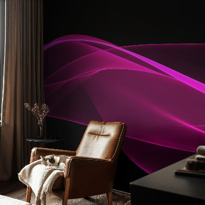 Moderne Fototapete nach Maß Rosa Bänder