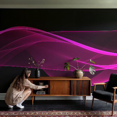 Moderne Fototapete nach Maß Rosa Bänder