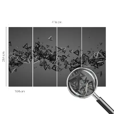 Hochwertige Bildtapete mit geometrischem abstraktem Motiv