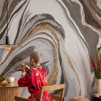 Selbstklebende Fototapete für die Wand mit Marmorwirbel-Design