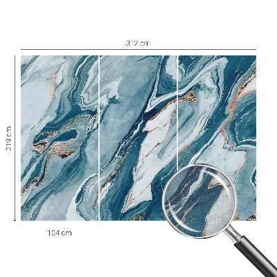 Selbstklebende Fototapete fürs Schlafzimmer mit mineralischem Design