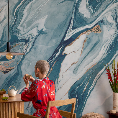 Selbstklebende Fototapete fürs Schlafzimmer mit mineralischem Design