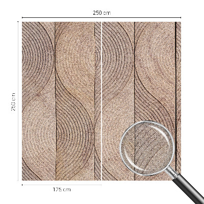 Selbstklebende Fototapete fürs Wohnzimmer Wellen aus Holz