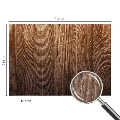 Fototapete in 3D-Optik mit Holzringen als Motiv