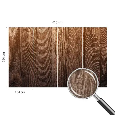 Fototapete in 3D-Optik mit Holzringen als Motiv