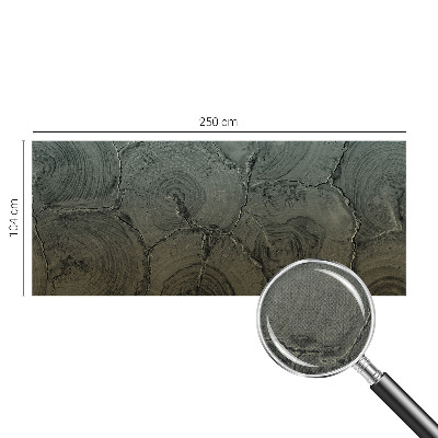 24D-Fototapete fürs Schlafzimmer Holzringe