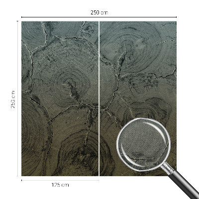 24D-Fototapete fürs Schlafzimmer Holzringe