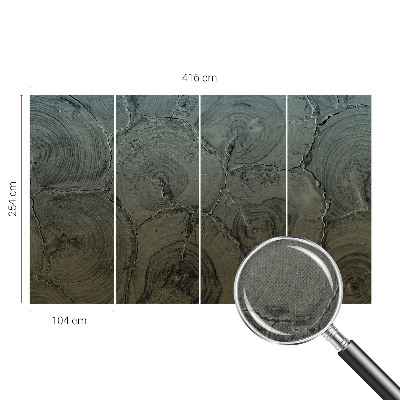 24D-Fototapete fürs Schlafzimmer Holzringe