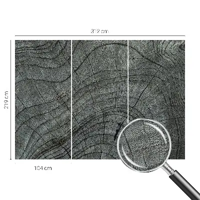 24D-Fototapete fürs Wohnzimmer mit Maserungsmuster