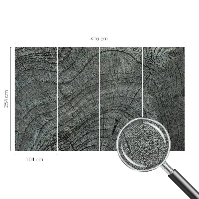 24D-Fototapete fürs Wohnzimmer mit Maserungsmuster