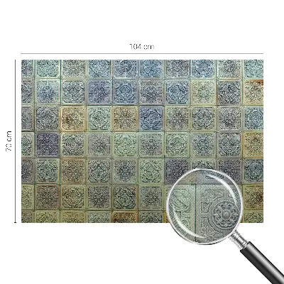 Moderne Fototapete nach Maß mit geometrischem Fliesenmotiv