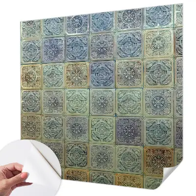 Moderne Fototapete nach Maß mit geometrischem Fliesenmotiv
