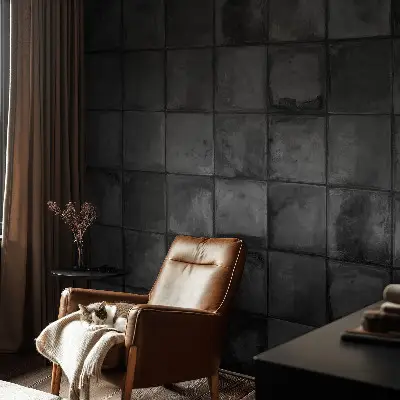 Motivtapete nach Maß mit grauen Fliesen als Motiv
