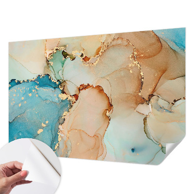 Selbstklebende Fototapete fürs Schlafzimmer mit farbenfrohem abstraktem Motiv