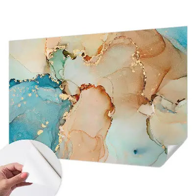 Selbstklebende Fototapete fürs Schlafzimmer mit farbenfrohem abstraktem Motiv