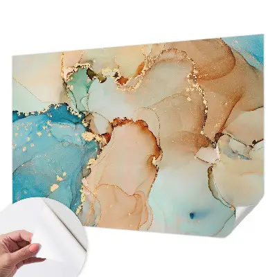 Selbstklebende Fototapete fürs Schlafzimmer mit farbenfrohem abstraktem Motiv
