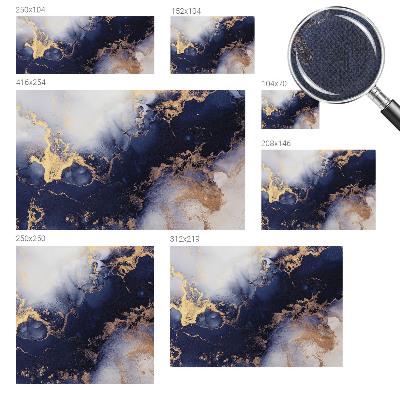 25D-Fototapete Marineblaue Wellen