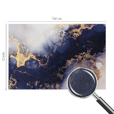 25D-Fototapete Marineblaue Wellen