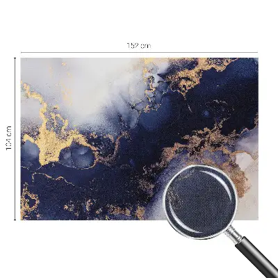 25D-Fototapete mit marineblauen Wellenmotiv