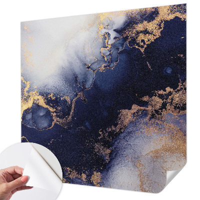 25D-Fototapete Marineblaue Wellen