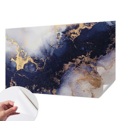 25D-Fototapete Marineblaue Wellen