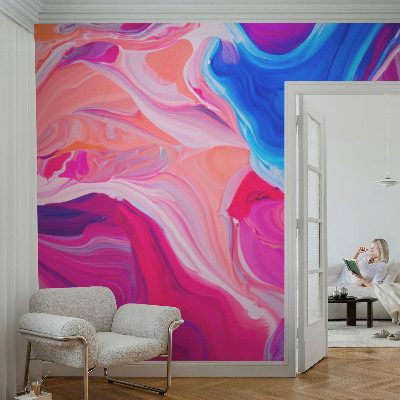 Motivtapete fürs Wohnzimmer Flüssigkeitswellen