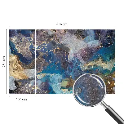 Hochwertige Bildtapete mit kosmischem Mosaikmotiv