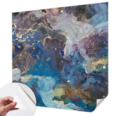Hochwertige Bildtapete mit kosmischem Mosaikmotiv