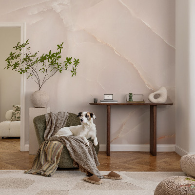 Selbstklebende Fototapete fürs Schlafzimmer in rosa Marmoroptik