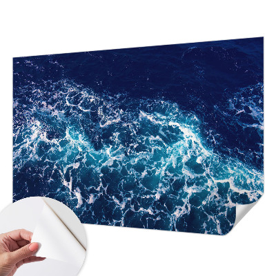 Selbstklebende Fototapete fürs Wohnzimmer mit Motiv Meereswellen