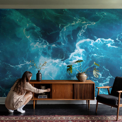 Selbstklebende Fototapete fürs Schlafzimmer mit Motiv „Meereswirbel“