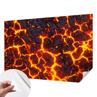 Selbstklebende Fototapete fürs Kinderzimmer mit Motiv 'Starkes Magma'