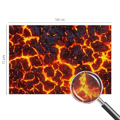Selbstklebende Fototapete fürs Kinderzimmer mit Motiv 'Starkes Magma'