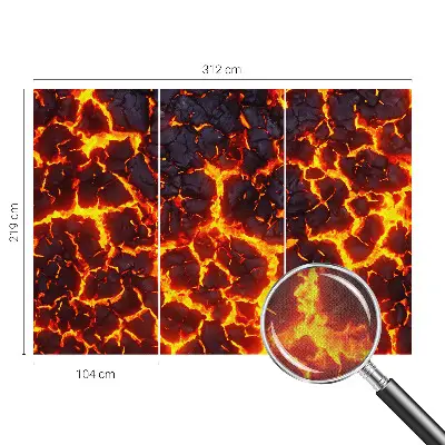 Selbstklebende Fototapete fürs Kinderzimmer mit Motiv 'Starkes Magma'