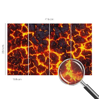 Selbstklebende Fototapete fürs Kinderzimmer mit Motiv 'Starkes Magma'
